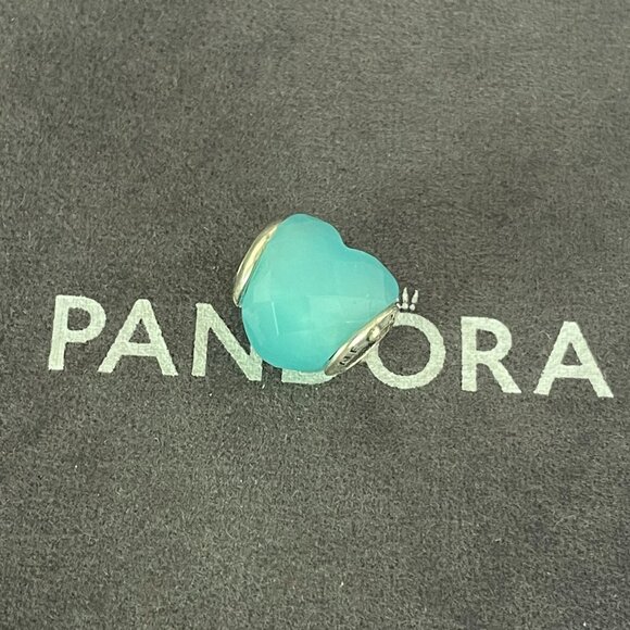 Pandora S925 Silver Blue Love String Ornament Glass Bead - Picture 1 of 4